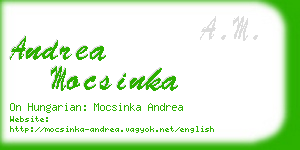 andrea mocsinka business card